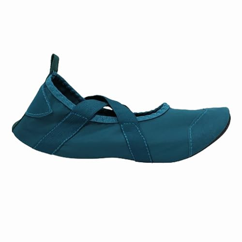 Untssiw Women's Foldable Portable Flats Travel Ballet Flat Roll Up Slipper ShoesParty Bridesmaids Guests Wedding Yoga Sporty Minimalist Motion Comfort Fit Shoes Teal L