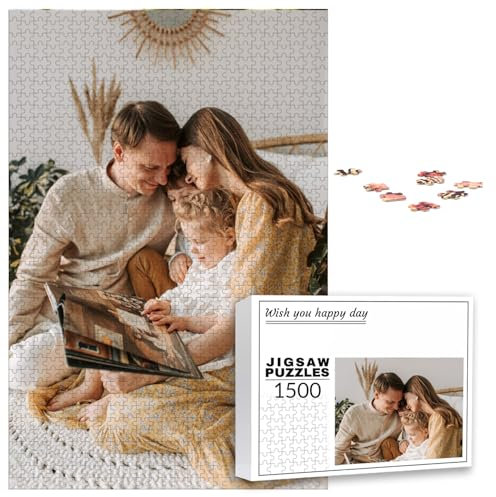 PSUNEY Individuelles Puzzle mit Foto 35/70/120/200/300/500/1000/1500/2000/3000 Teile Eigenem Bild Selbst Gestalten Personalisierbares Geschenk