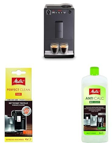 Melitta SOLO E950-222, Cafetera Superautomática Pastillas Perfect Clean Limpiador Multiusos Anti Cal