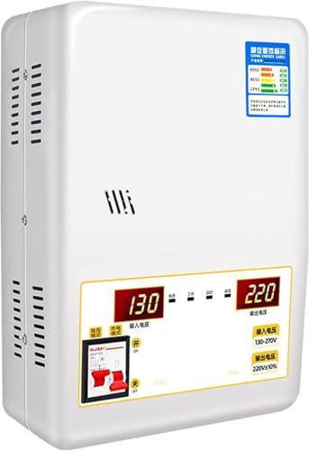 XDLYWUZIQ Stabilisateur De Tension Automatique 6800 Va/15000 Va Régulateur De Tension Variable Ca Simple à Montage Mural Ou à Plat pour Stabilisateur d'alimentation Domestique Et Climatiseur,6800VA