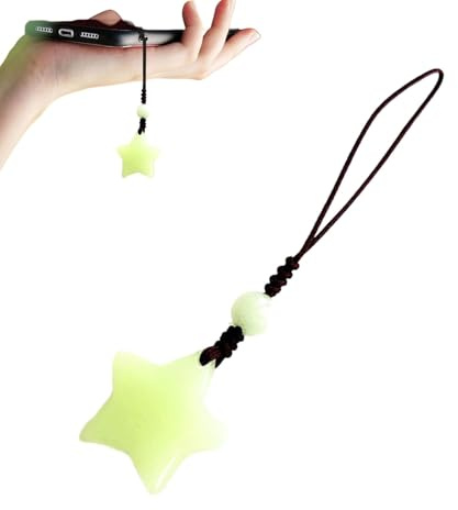 Obesntln Star Phone Lanyard, Einzigartiger nachtleuchtender Handy-Anhänger, Stern-Schlüsselanhänger, modischer Taschenanhänger, Schlüsselanhänger für Frauen