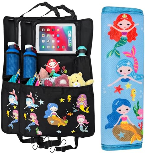 HECKBO 2x Meerjungfrau Organizer + 1x Meerjungfrau Gurtschoner