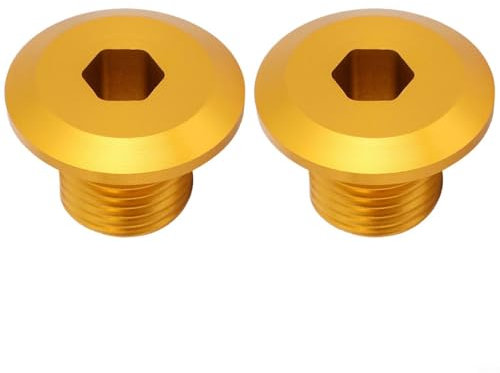 FUANA Front Wheel Axle Lock Nuts 6061 Aluminum Alloy for Surron for Light Bee Electric Bike 2Pcs CNC Machined Black Golden(Golden)
