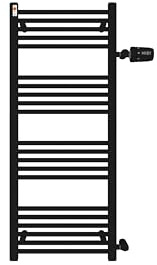 Badheizkörper 500x1200 mm Schwarz – Handtuchheizkörper Seitenanschluss – Heizkörper Badezimmer – Wandheizung Stahl – Handtuchtrockner & Raumheizung