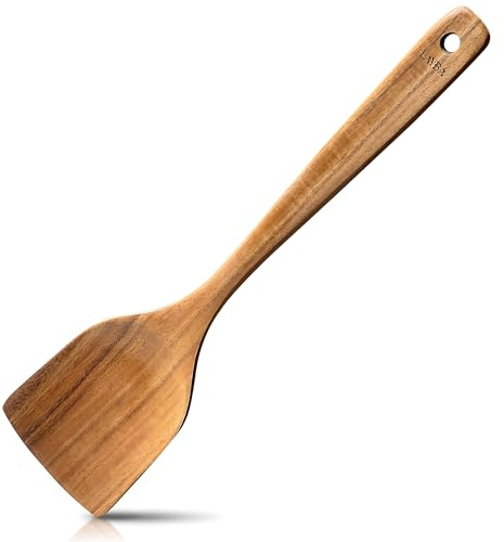 Ustensiles de cuisine en bois – 8 pièces individuelles ou lot de 10 pièces* | Cuillère, spatule, écumoire, louche, pince de cuisine, spatule, cuillère de service, spatule à rôtir, convient à l'usage