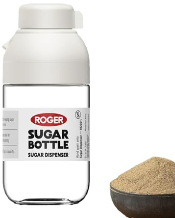 Récipients à assaisonnement – 238,1 g – Salière grossière | Distributeur de condiments transparent avec contrôle quantitatif précis pour sucre, cuisine, salle à manger, restaurant, camping, bar