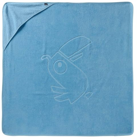 JAKO-O Baby Kapuzenhandtuch 100x100 cm karibikblau Badehandtuch | Kuschelig weich, saugfähig & sanft zur Babyhaut. Mit praktischer Kapuze, hoher Qualität & toller Größe für nach dem Baden!