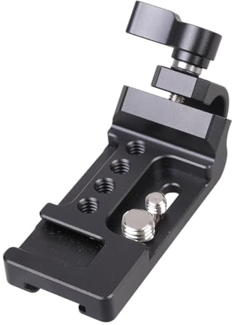 1 Set Photography Mounting Board 15mm Pipe Clamp Secure Camera Plate Multiple Thread Holes Aluminum Construction Aluminum Camera Quick Release Plate