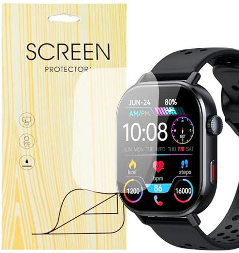 SNHVXLFW [6 Pezzo] Morbido Pellicola protettive per display Compatibile per Smartwatch Jugeman Orologio Intelligente Uomo Donna 2.06 P131 (6 Pezzo Protettive)