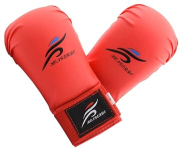 wueiooskj Mångsidiga boxningshandskar för kampsport Taekwondo Boxningsträning Bekväma Sparring Nybörjarövning Bokningshandskar Sparring Karate Muay Thai, Röd, XL