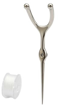 Stainless Steel Toothpick Set Tooth Flossing Toothpicks, Stainless Steel Toothpick Set Teeth Cleaner Flossing Holder(Style 2)