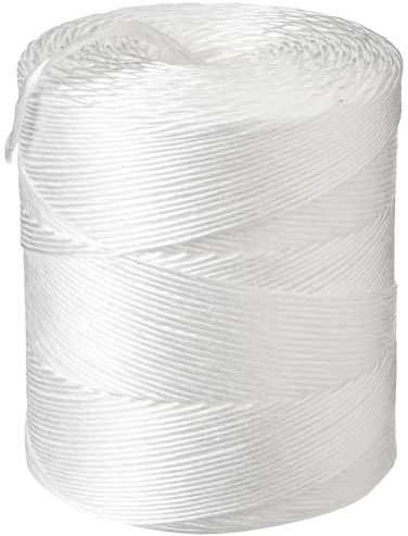 Polypropylene Packaging Twine - 2.1 kg Spool, White, Non-Fray Design