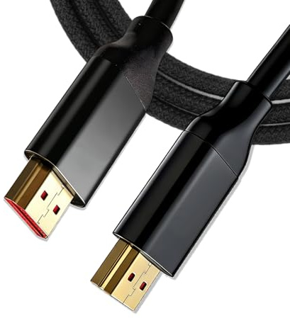 JinRuiCPeng Câble HDMI, Câble Adaptateur HDMI vers HDMI 1 m, HDMI vers HDMI Mâle 60Hz 48Gbps, Convertisseur Vidéo pour PC, Ordinateur Portable, Double Écran, TV, Moniteur, Projecteur, Cable HDMI