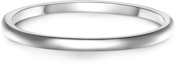GLANZSTÜCKE MÜNCHEN Damen Ring aus 925/- Sterling Silber - Stapelring | Vorsteckring,Silberring,dünner Bandring,Ringbreite 1,4 mm