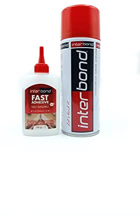 Interbond Colla Cianoacrilica con Attivatore - 100g+400ml – Super Attack Professionale per Plastica, Legno, Metallo – Colla con Attivatore Spray Extra Forte per Riparazioni Professionali