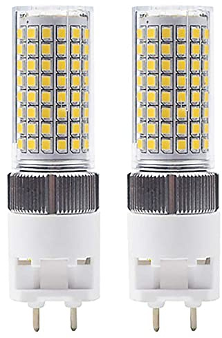 G12 25W LED Light Bulb Bi-Pin Base Corn Bulbs 2 Pack G12 Ceramic Landscape Lamp 200W G12 T6 Metal Halide Light Bulb Equivalent for Ceiling Fan Wall Lamp Desk Lamp 3000K Warm White AC100V-277V 2 Pack