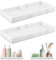 NVIYAM 2 Vassoi da Bagno, Vassoio in Marmo Bianco, Rettangolare, Vassoio Decorativo, Vassoio Portaoggetti da Bagno per Vanità, Vasca, Lavello da Cucina, Vassoio Portaoggetti da Bagno
