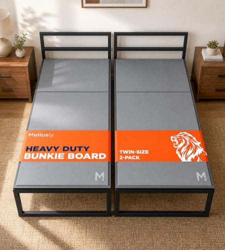 Meliusly Heavy Duty Bunkie Board Twin 2-Pack (38x75) - Under Bed Support