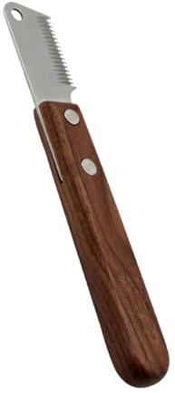 Sosoport Peine De Cuchillo Desplumador para Mascotas Rastrillo De Acero Inoxidable para Desenredar El Pelo Suelto Peine para Perros y Mascotas