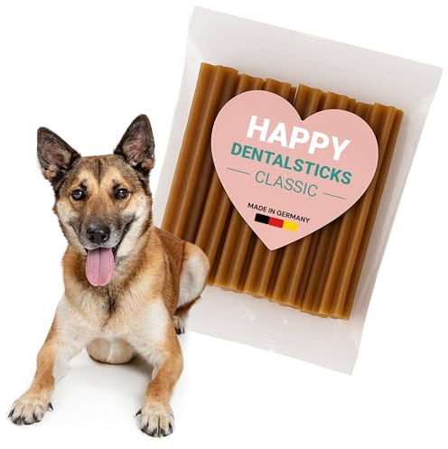 emmi-pet Happy Dentalsticks Classic 3er Set - Hunde Zahnpflege Kaustangen für mittelgroße & große Hunde ab 10kg, Zahnreinigung gegen Zahnstein & Mundgeruch, Dental Sticks mit Vitamin D3, gesunde Zähne