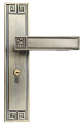 MOOEDJKL Serrure de Porte Chinoise silencieuse en Bois Massif for Chambre à Coucher, Serrure de Porte intérieure en Bronze Rouge(Bronze Magnetic Silent Lock)