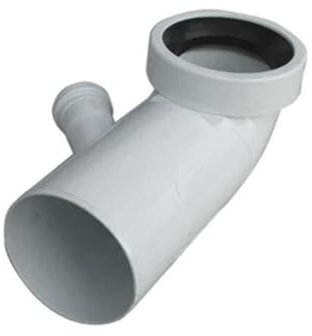 Curva bianca per scarico wc attacco bicchiere DX Valsir 110/40mm