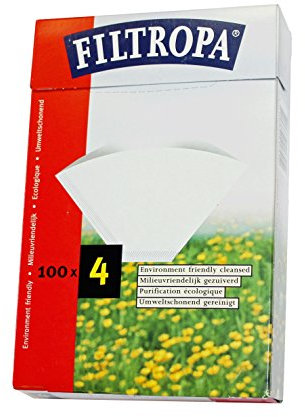 2 BOXES of Filtropa Size 4 Filter Papers, Pack of 100, White