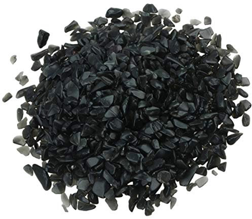 mookaitedecor Obsidienne Noir Pierres Décoratives,Pierre Polies Cailloux Cristaux Décoration pour Maison Jardin,Lot de 460g