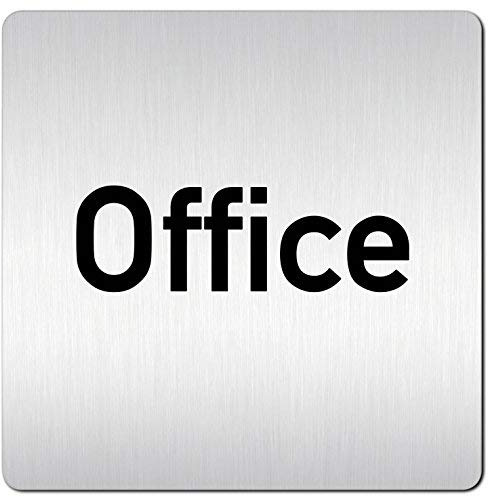 Panneau de porte Office XXL – Panneau de porte – Plaque de porte – Plaque en aluminium épais de 1,5 mm avec surface étincelante – Aspect contrastant que les plaques en acier inoxydable classiques