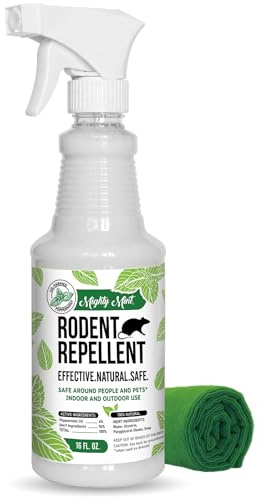 Mighty Mint Peppermint Oil Rodent Repellent Spray – Natural Indoor & Outdoor Control for Mice and Rats – Plant-Based, Extra-Strong Formula - 16 oz