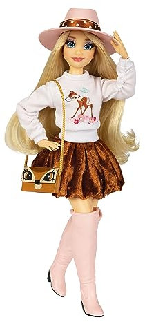 Disney ily 4EVER Fashion Dolls Bambi 30cm/11.5 Tall with 13 Points of Articulation, Two Complete Mix-and-Match Outfits and Glittery Mickey Ring for You For Girls Aged 6+