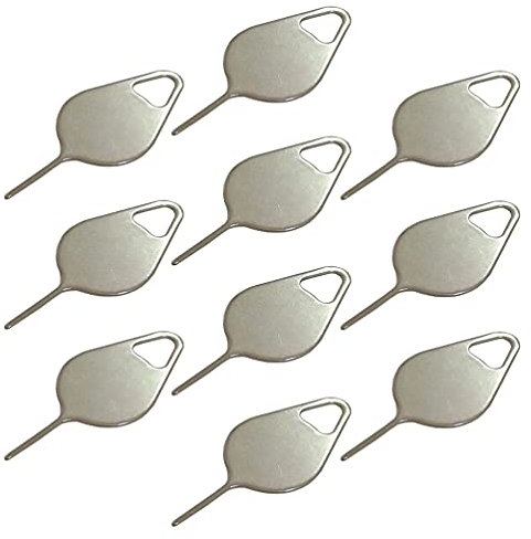 VILLCASE 100pezzi Estrattore Schede Sim Inossidabile Strumento per Rimozione Vassoio Sim Portatile e Pratico Compatibile con Tutti Gli Smartphone