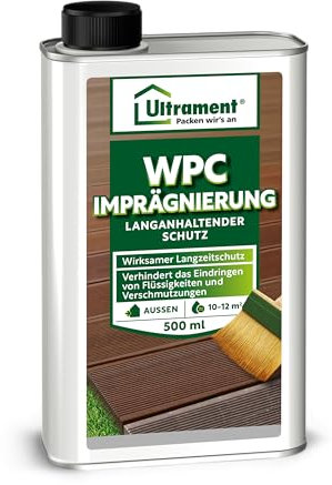 Ultrament WPC Imprägnierung 500 ml | Langzeitschutz für WPC-Oberflächen außen | verhindert Flüssigkeitseintritt, erleichtert Reinigung, farblos