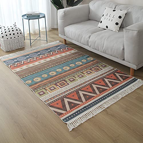 YXYOL Tappeto Vintage Cotone Moderno, Lavabile per Camera da Letto, Salotto, Lavanderia, Cucina 200X300 Cm