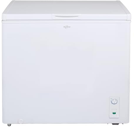Koolatron Deep Freezer - 7.0 Cubic Feet, White Chest Freezer, 1 Wire Basket, Garage Ready, Meat Storage, Front Drain, Congelador For Home, Apartment, Basement, Dorm, Cottage, Manual Defrost, Stand Up