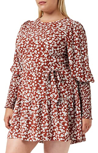 Louche Daphne-Pretty-Woman-Floral Robe, Marron, 44 Femme