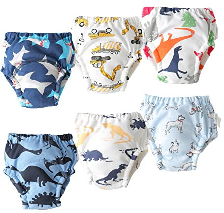 Hivia Töpfchen Trainingshose, 6 Stück Potty Training Pants Waschbar Töpfchen Trainingshose Kinder, Trainingshose Töpfchen Kinder für Jungen 4-5 Jahre alt|110
