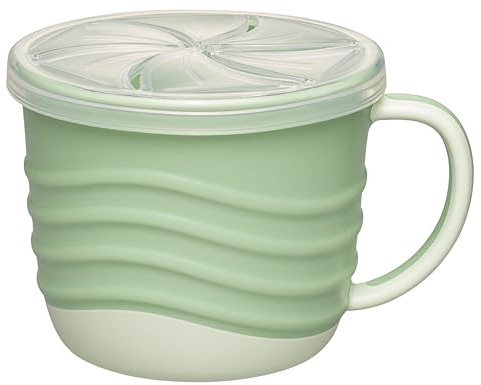 nip 2in1 Snackbox bruchfester Snackbecher & Trinkbecher für Babys 250ml | mit Deckel & Silikoneinsatz für Fingerfood & Snacks, Kindertasse ab 9 Monaten, geeignet für Spülmaschine und Mikrowelle, grün