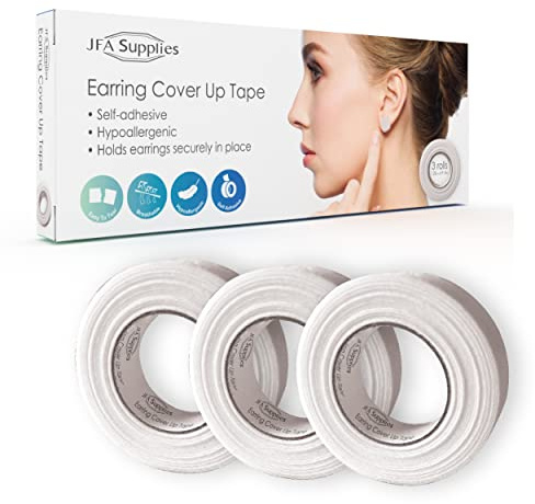 JFA Supplies Microporous Earring Cover Up Tape 1.25cm x 9.14m - Box of 3