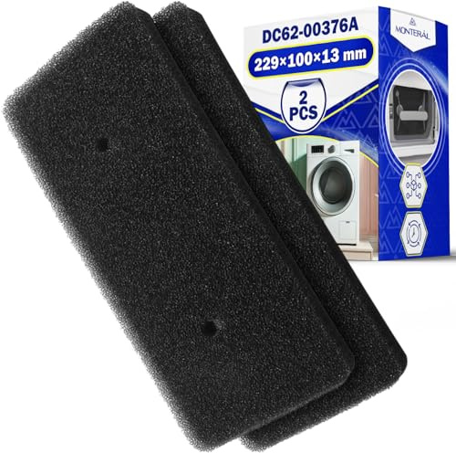 2x Schwammfilter für Trockner 229x100x13 mm DC62-00376A für Samsung | Flusenfilter Wäschetrockner - MONTERAL