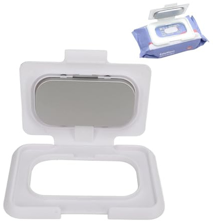 Portable Baby Wipes Dispenser Warmer, Ultrathin Heating Element, Constant Temperature Moist & Warm Wipes Holder for Babies, White