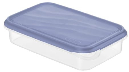 Rotho Kühlschrankdose Rondo 1 l flach horizon blau, Frischhaltedose
