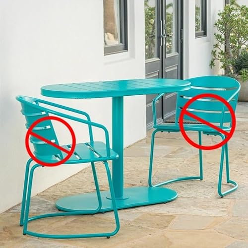 GLigeT Gartengarnitur Modernes Eisen-Set for Balkon, Tisch und Stühle, for kleine Wohnung, Outdoor-Stuhl, Freizeit, Couchtisch, Terrasse, Gartenmöbel-Set Möbelset im Balkon (Color : B-Table)