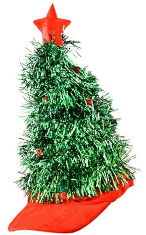 OATIPHO Lustiger Weihnachtsbaumkappe Grün aus Vlies für Kinder Partydekoration Schmutzabweisend Weihnachtskostümhut für Weihnachtsfeier und Kostümparty