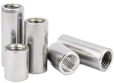 BIGDROP 2–10 Stück M3 M4 M5 M6 M8 M10 Edelstahl verlängern lange runde Überwurfmutter (Color : Silver, Size : M5x10 10PCS)