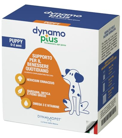 DYNAMOPET | Dynamoplus Puppy Integratore Completo per Cani Cuccioli 0-2 Anni, Vitamine e Minerali per Energia e Benessere - Sostiene la Crescita, Sistema Immunitario e Apparato Digerente