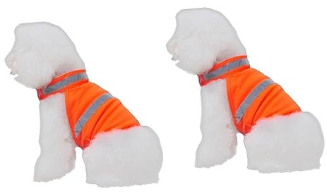 BESPORTBLE 2stücke Hundesicherheitsweste Aus Reflektierendem Material Atmungsaktive Sommerkleidung Für Hunde Fluorescent Orange s Erhöhte Sichtbarkeit Für Laufen Und Wandern