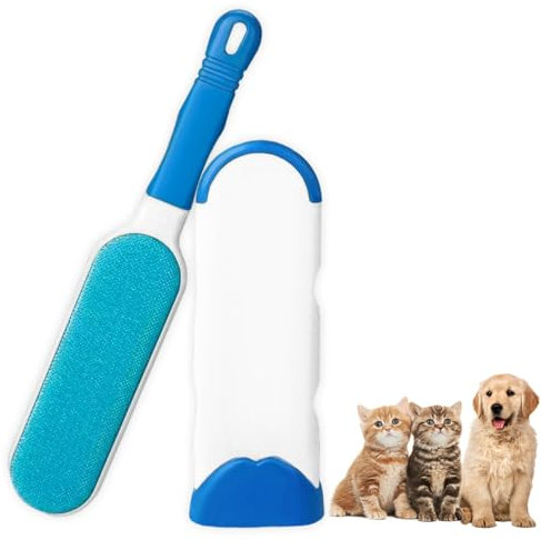 Pet Hair Remover, Clothes Brush for Pet Hair With Self-Cleaning Base, Reusable Fur Magic Pet Hair Remover, Double-Sided Fur Remover for Pet Hair for Dog and Cat
