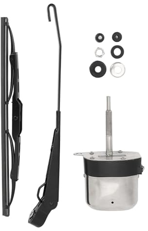 12V 105° Drehbarer Scheibenwischermotor-Satz, Universeller Elektrischer Scheibenwischermotor-Satz für Traktor, Fischerboot, ATV, UTV
