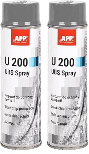 App U200 UBS Spray protector de bajos del coche | Pintura antigravilla coche en spray | Protección de bajos antigravilla, anticorrosión y antiruido | Spray antigravilla gris | 500 ml | Gris